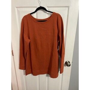 Amazon Essentials Fleece Tunic Sweatshirt Size XL Rust New With Tag
